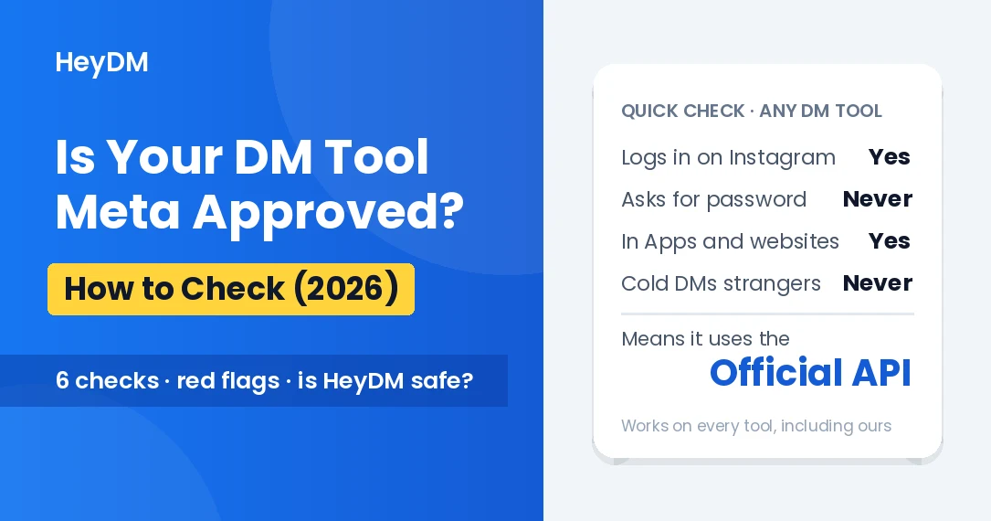 Is Your Instagram DM Tool Meta Approved? How to Check (2026)
